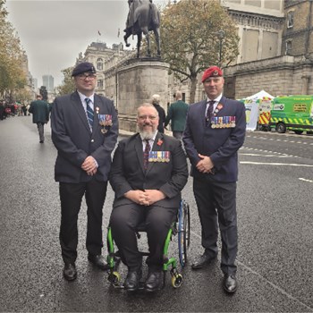 Colleagues from our Trust paying their respects at The Cenotaph