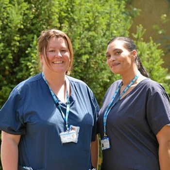 A photo of two of our community nurses