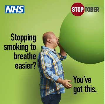 Stopping smoking to breathe easier? You've got this. Stoptober. 