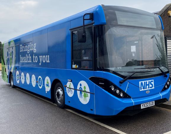 Side view of Health Bus