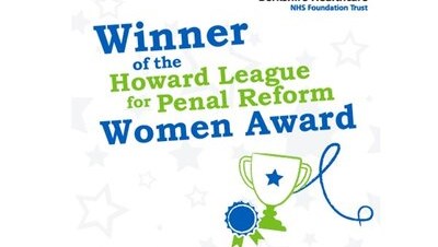 A picture saying Winner of the Howard League for Penal Reform Women Award