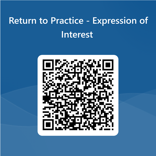 QR code for Return to Practice - Expression of Interest