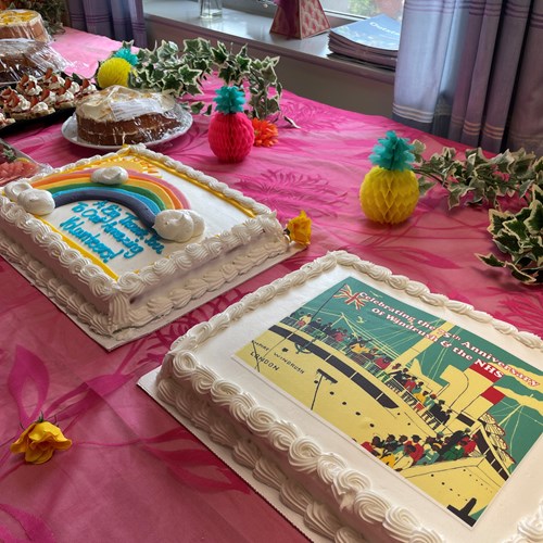 A close up photo of the cakes