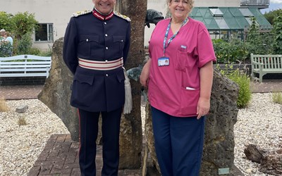 Christine Stockwell and The Lord Lieutenant of Berkshire, Andrew Try.