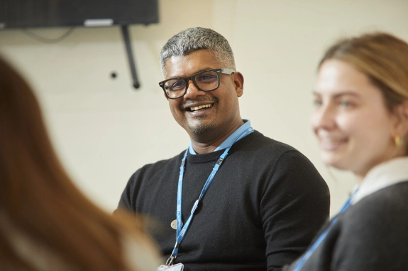 Happy Male Staff member