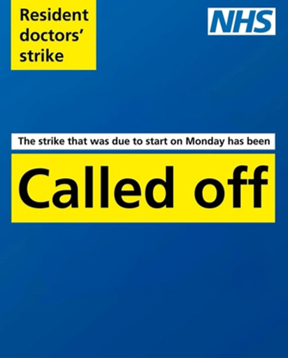 NHS Strike Called Off