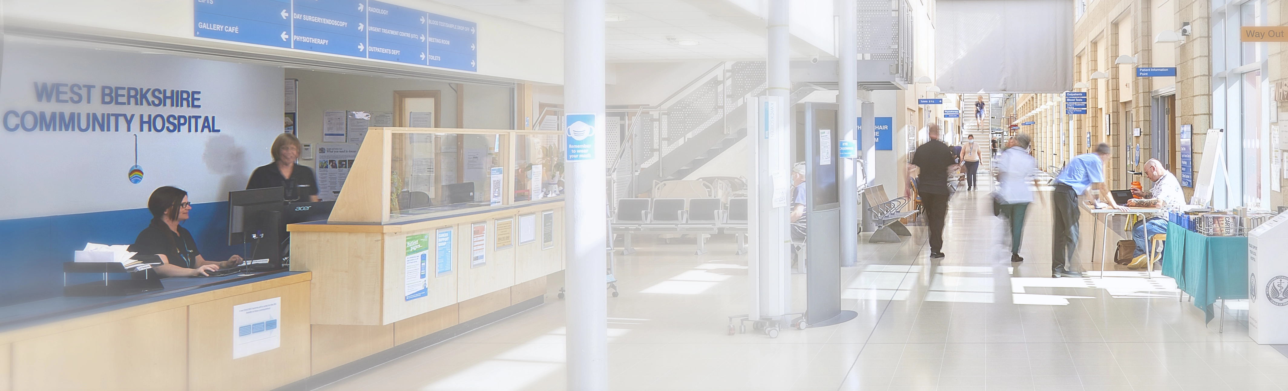 West Berkshire community hospital reception area