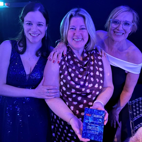 Team receiving a HSJ award