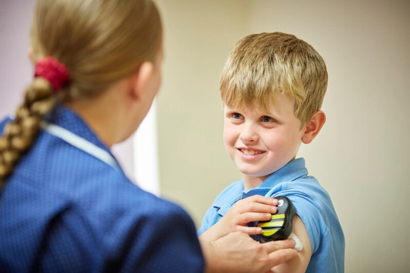 Young Boy Being Vaccinated